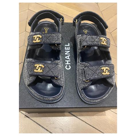 chanel dad sandals 35.5.